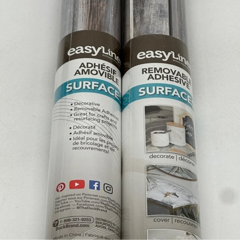 (2)EasyLiner Brand Contact Paper Adhesive Shelf‎ Liner 20 in. x15 ft. Wood